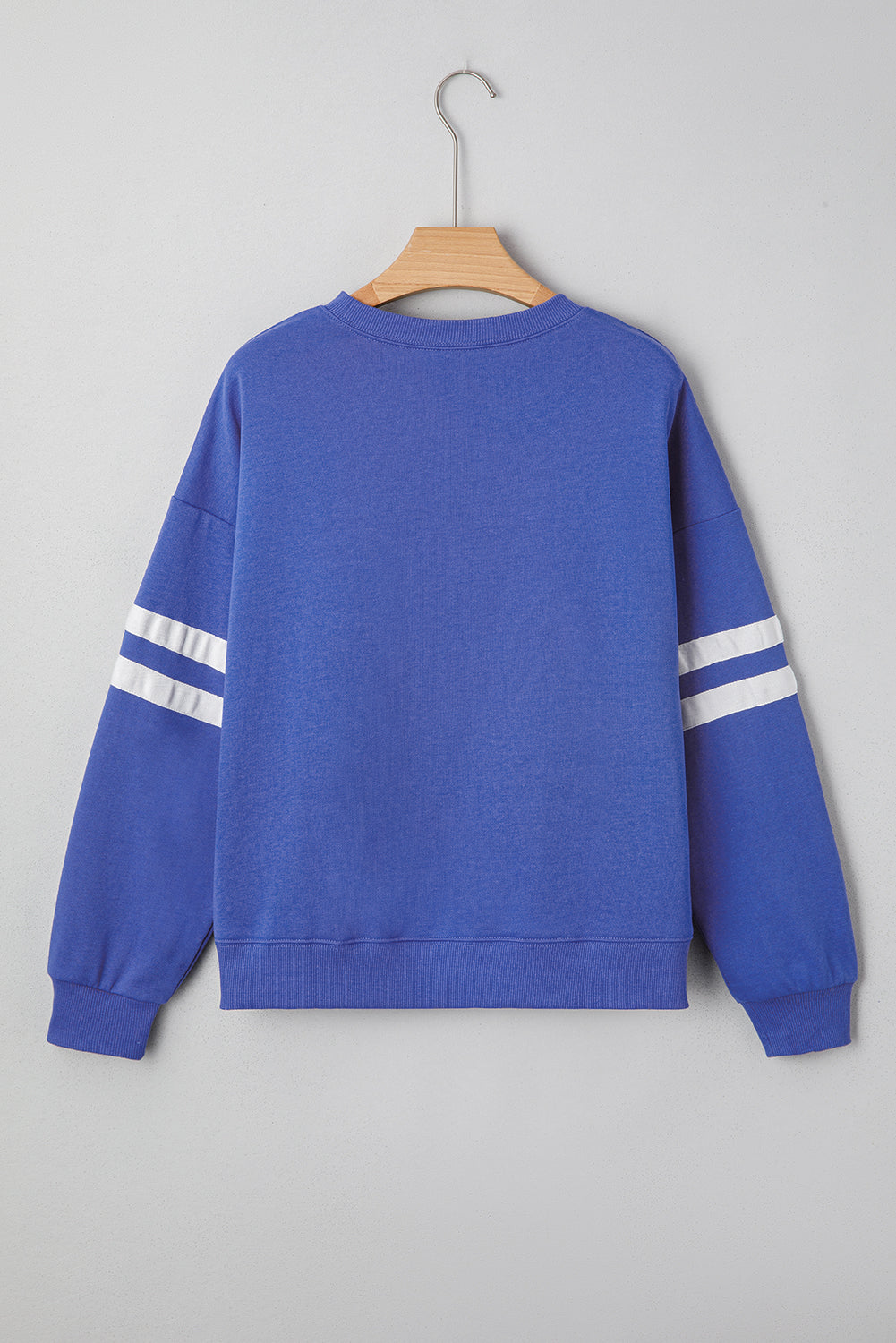 Orange Varsity Striped Detail Drop Shoulder Oversized Sweatshirt