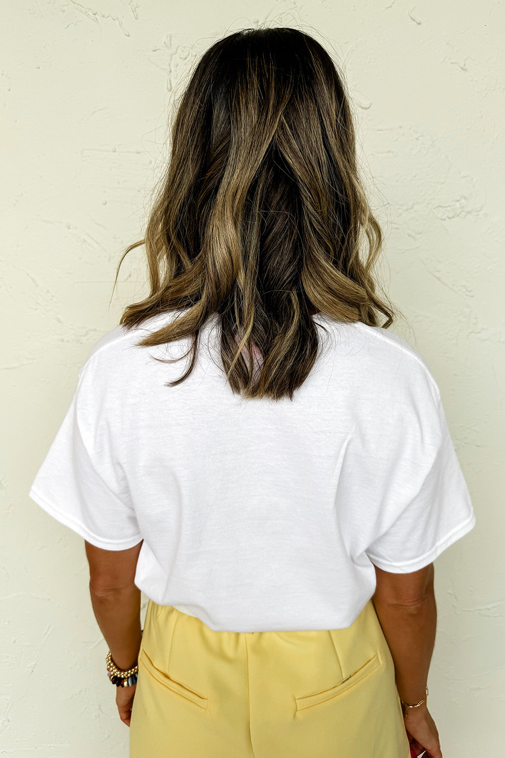 White FLOWER MARKET Graphic T Shirt