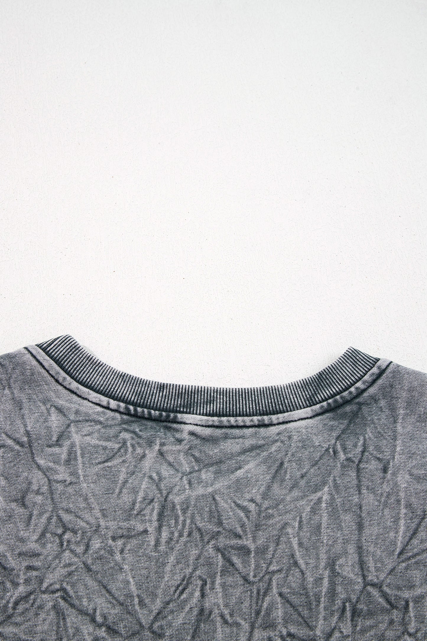 DUNE saved by grace Letter Embroidery Mineral Wash Loose Sweatshirt