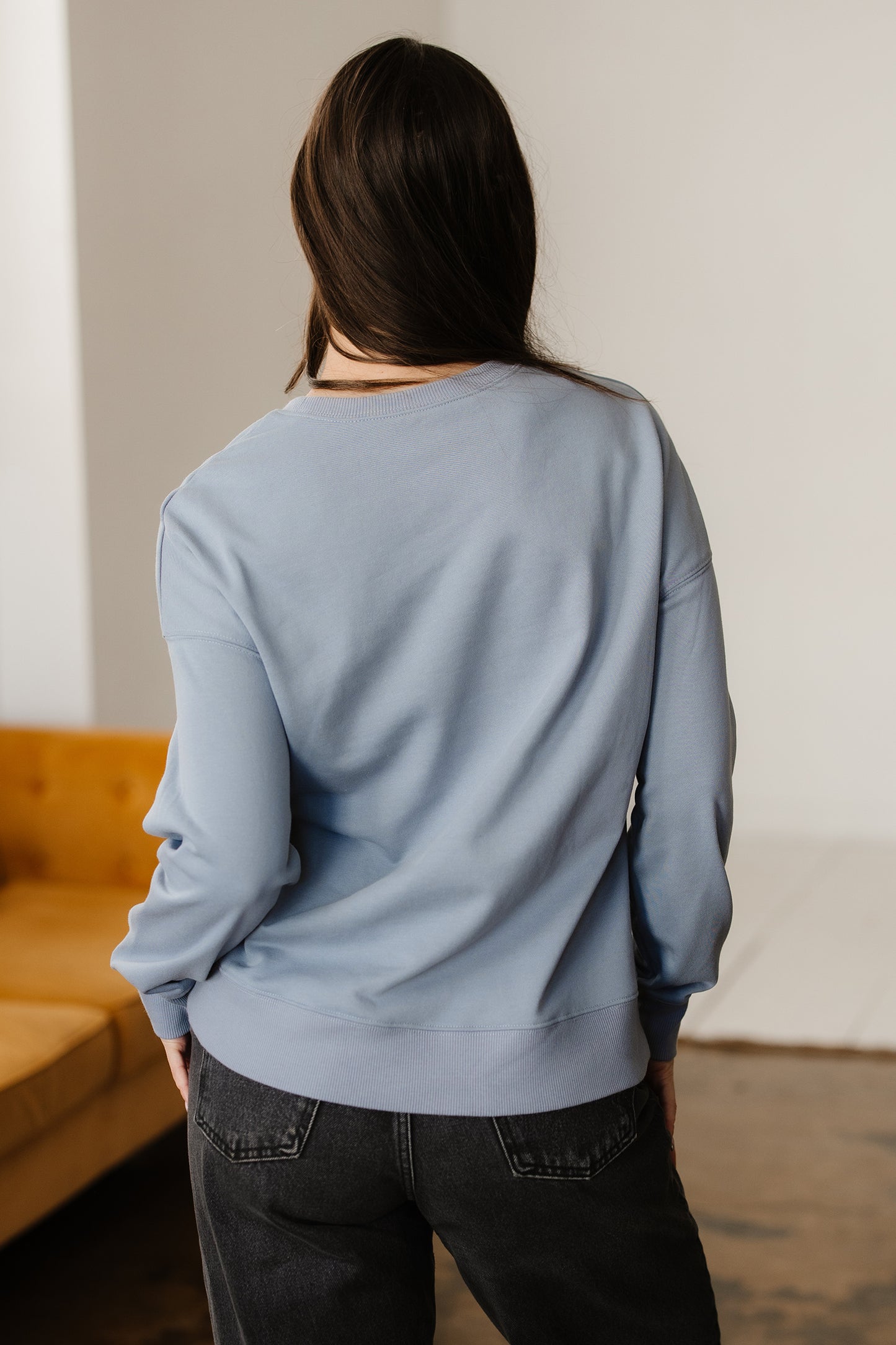 Sleet GAME DAY Checkered Letter Graphic Oversize Sweatshirt