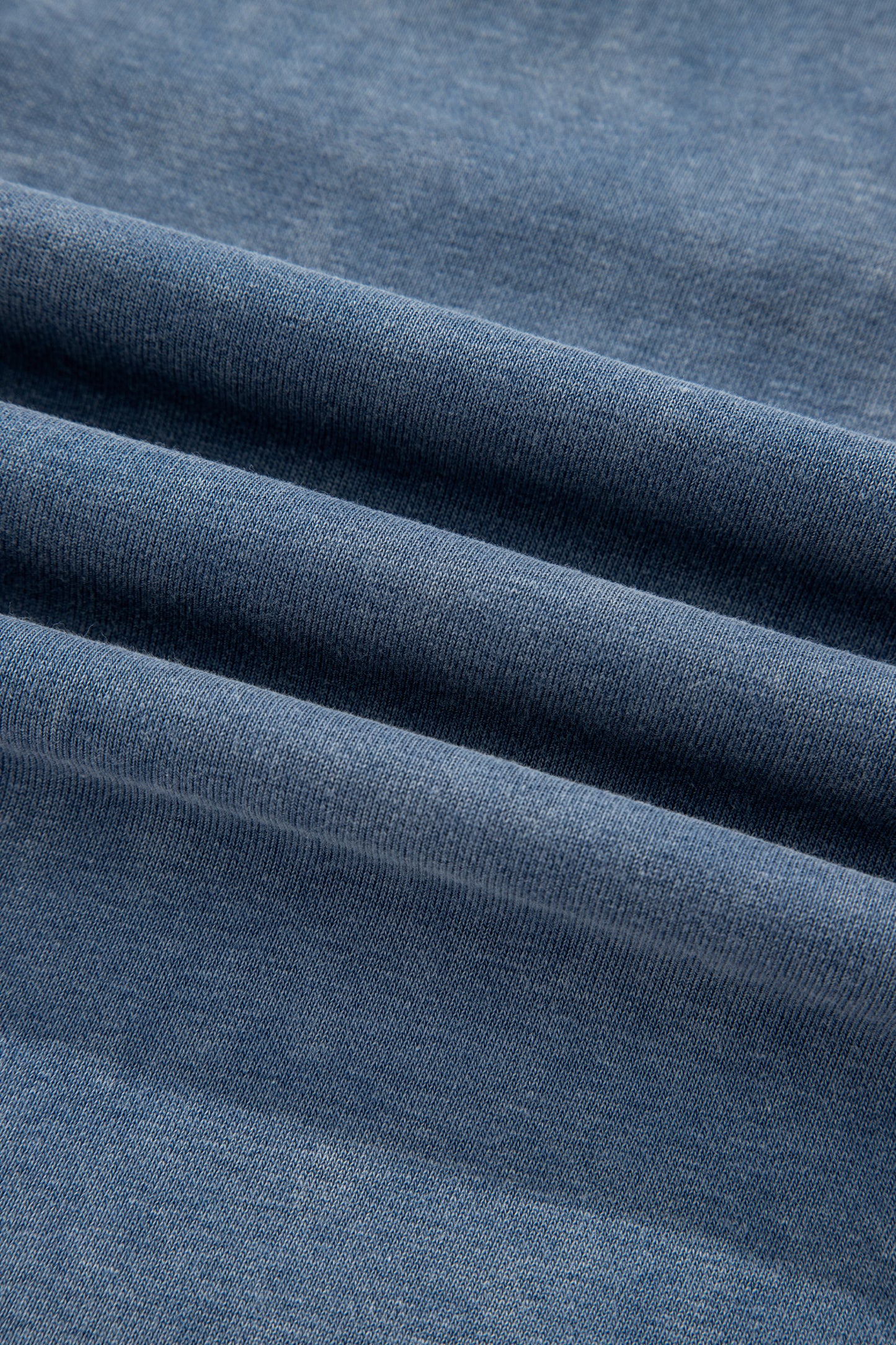 Sail Blue Lace Patchwork Detail Notched Neck Mineral Wash Baggy Sweatshirt