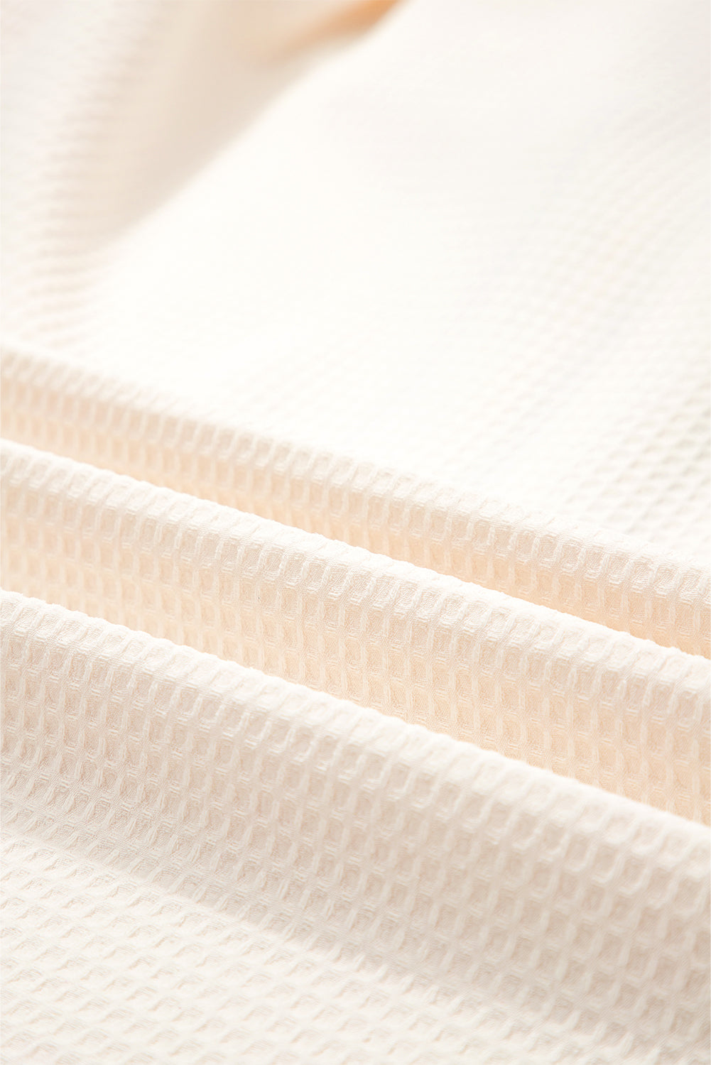 White Waffle Textured Contrast Polo Neck Zip up Jumper