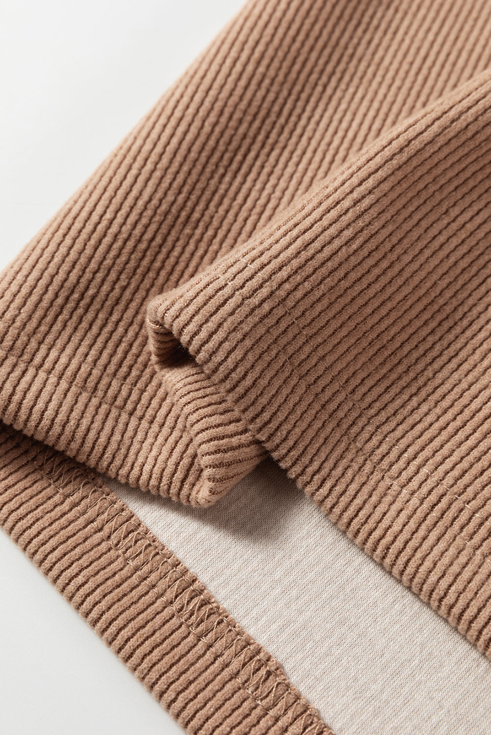 Parchment Leopard Drawstring Pullover Hoodie and High Waist Pants Corduroy Suit