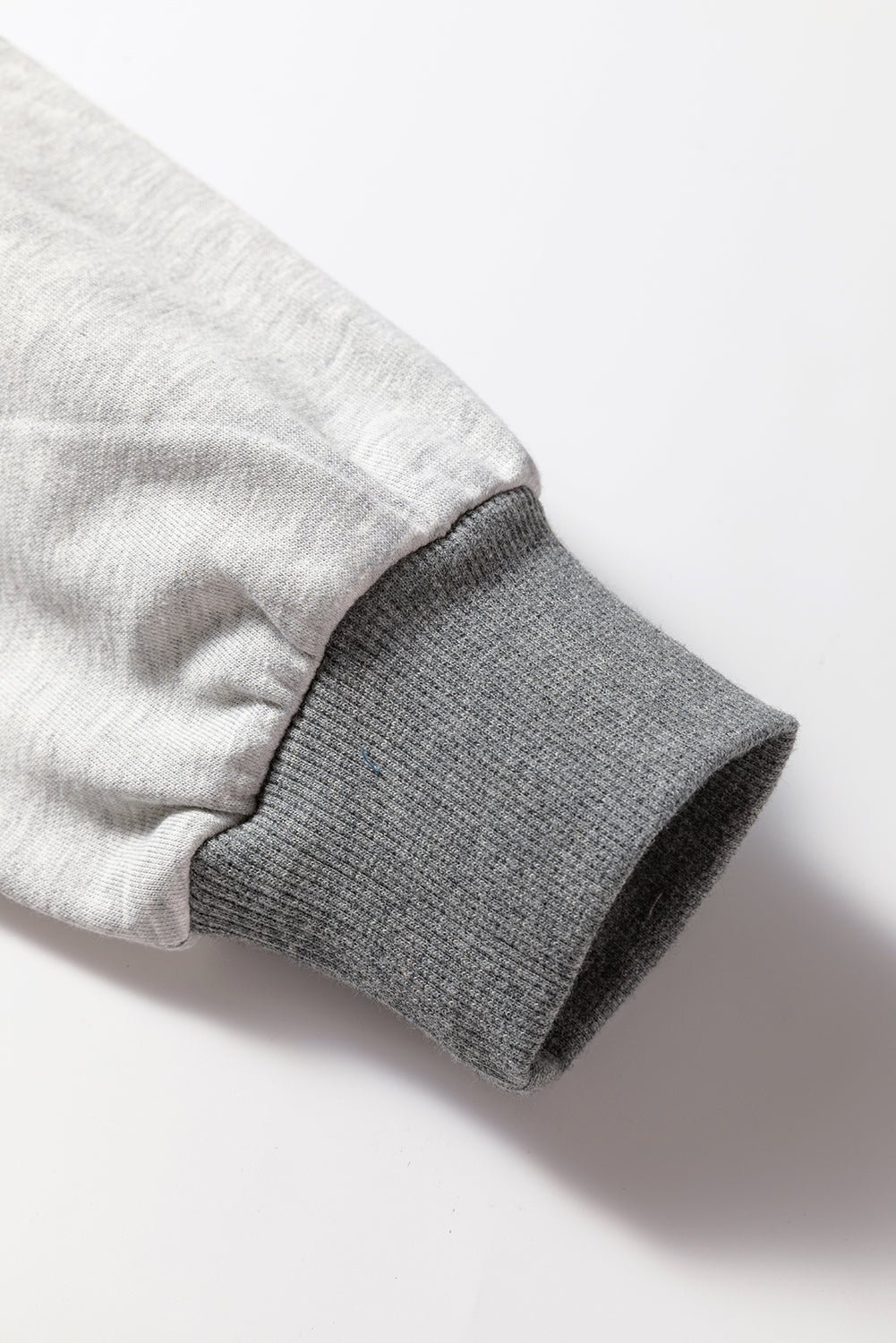 Dark Grey LOVE Graphic Exposed Seam Patchwork Uneven Hem Chic Sweatshirt