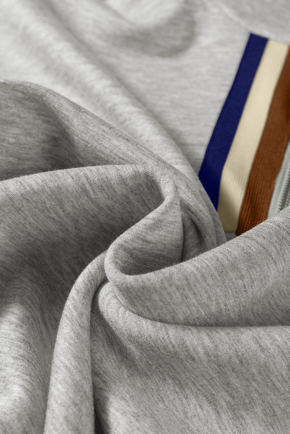 Black Striped Patchwork Quarter Zip Pullover Loose Pant Set