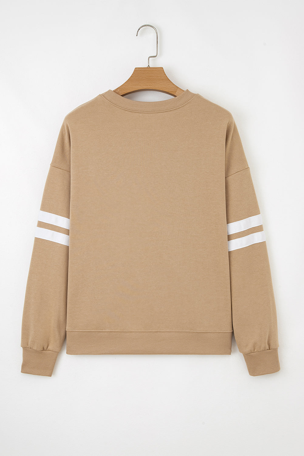 Orange Varsity Striped Detail Drop Shoulder Oversized Sweatshirt