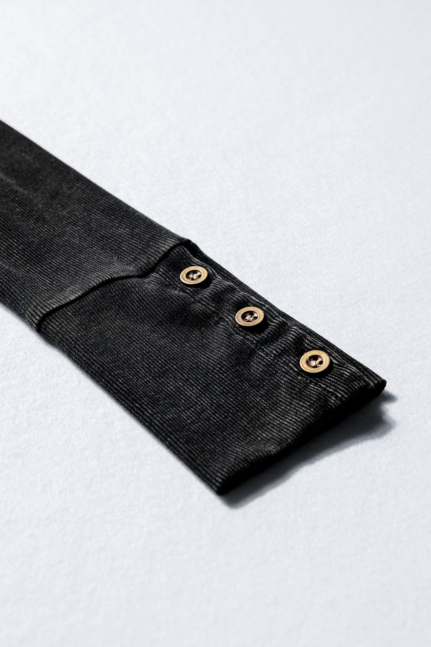 Coffee Exposed Seam Ribbed Long Sleeve Top