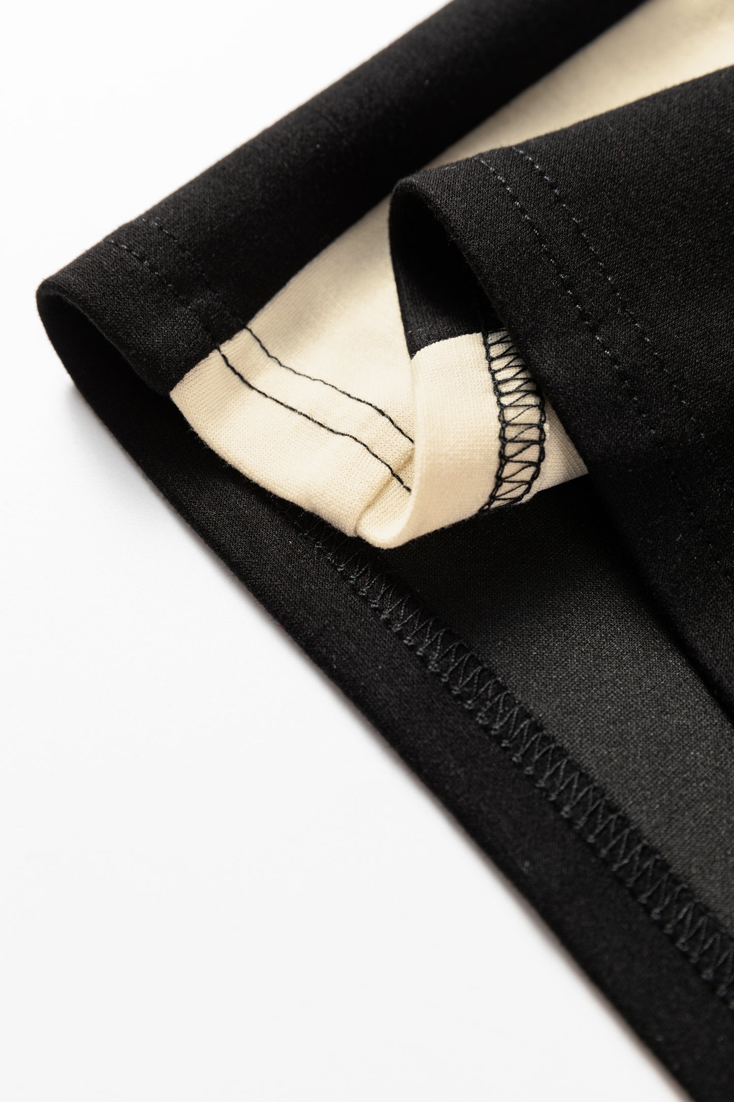 Black Two-tone Long Sleeve Zipped Front Casual Romper