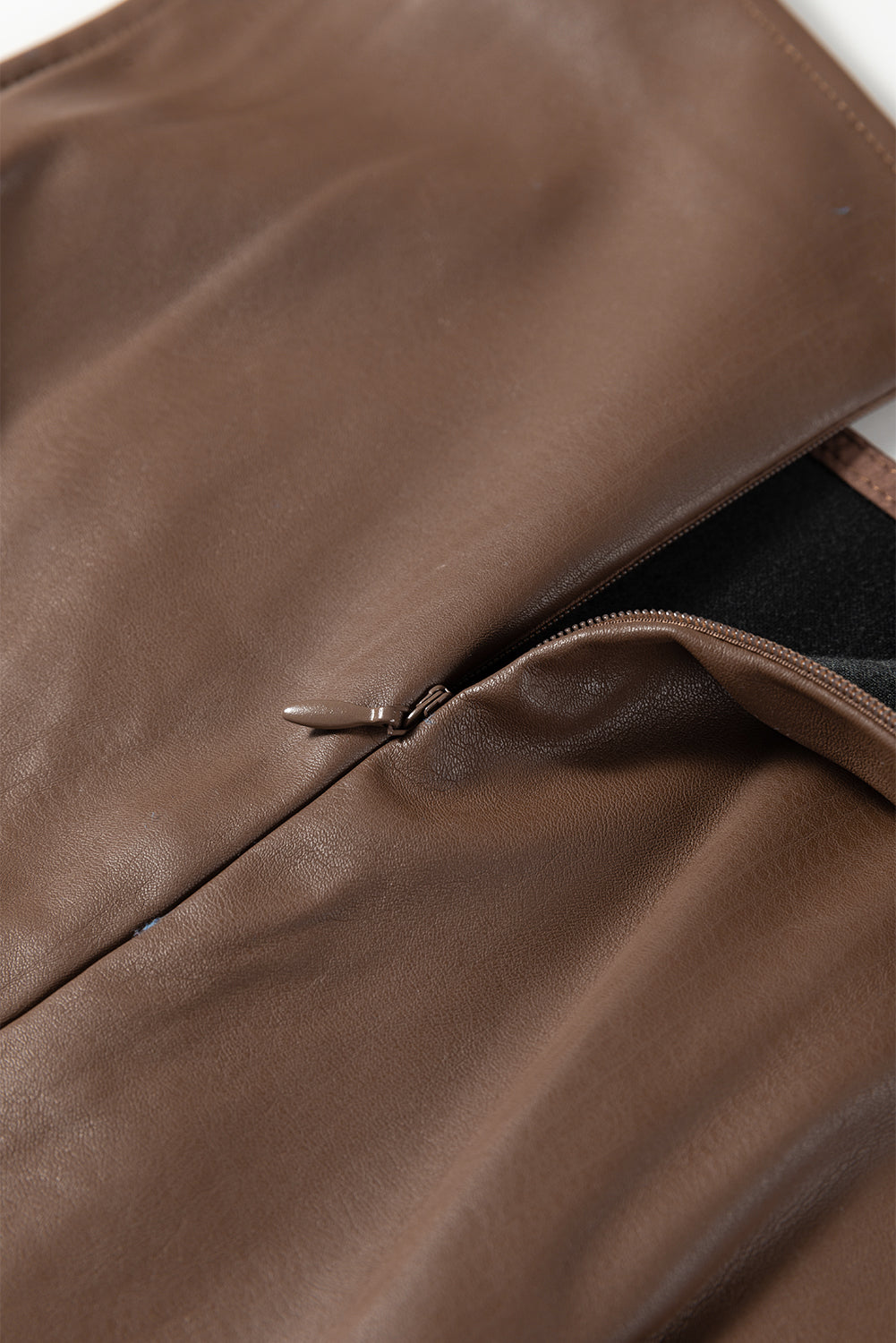 Black Vegan Leather Sleeveless Mini Dress