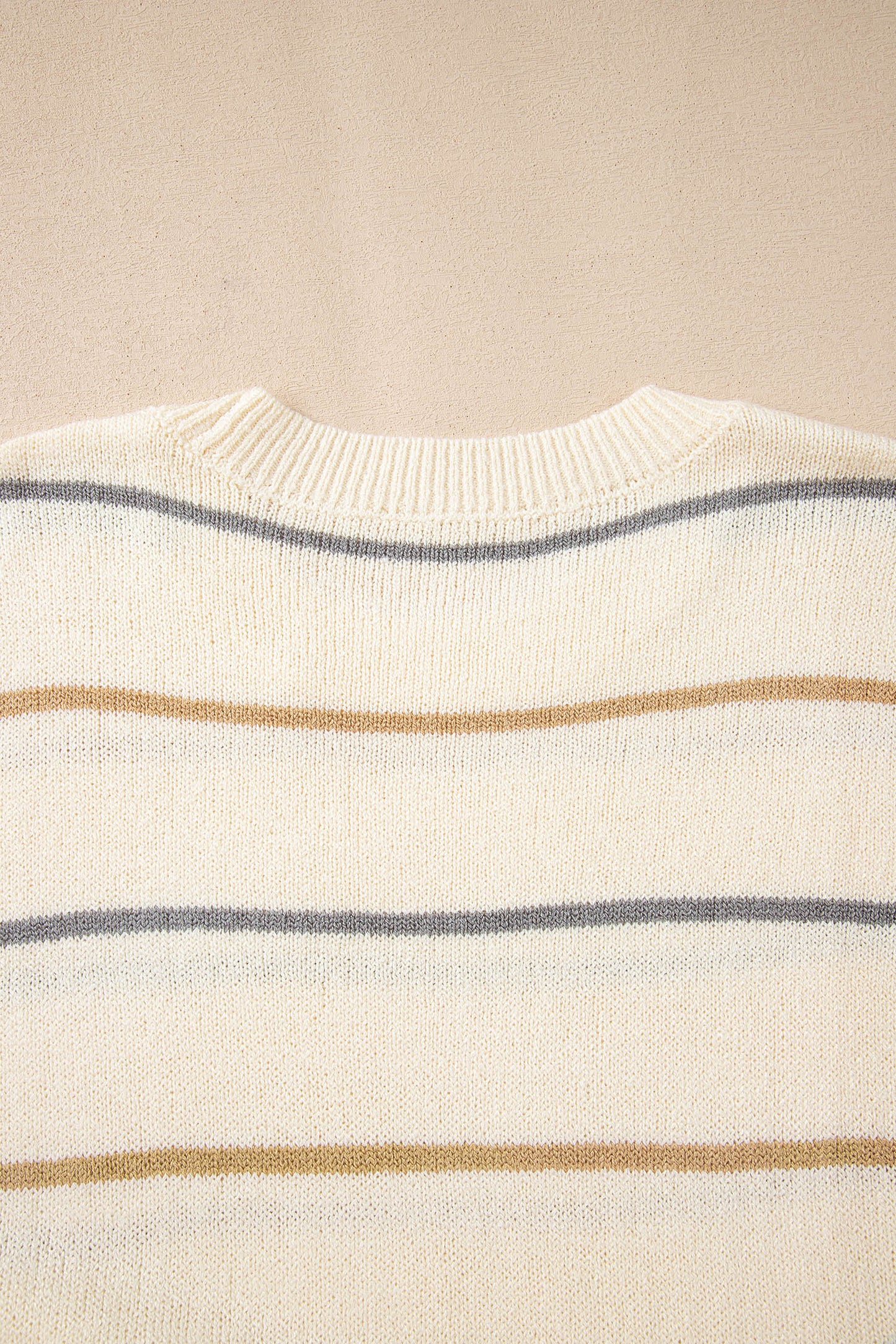 Multicolour Striped Print Drop Shoulder Shift Sweater Mini Dress