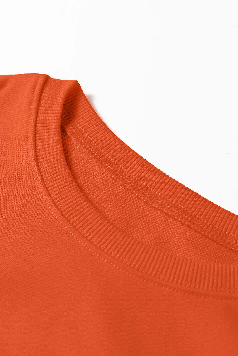 Orange Varsity Contrast Banded Sleeve Shift Sweatshirt Dress