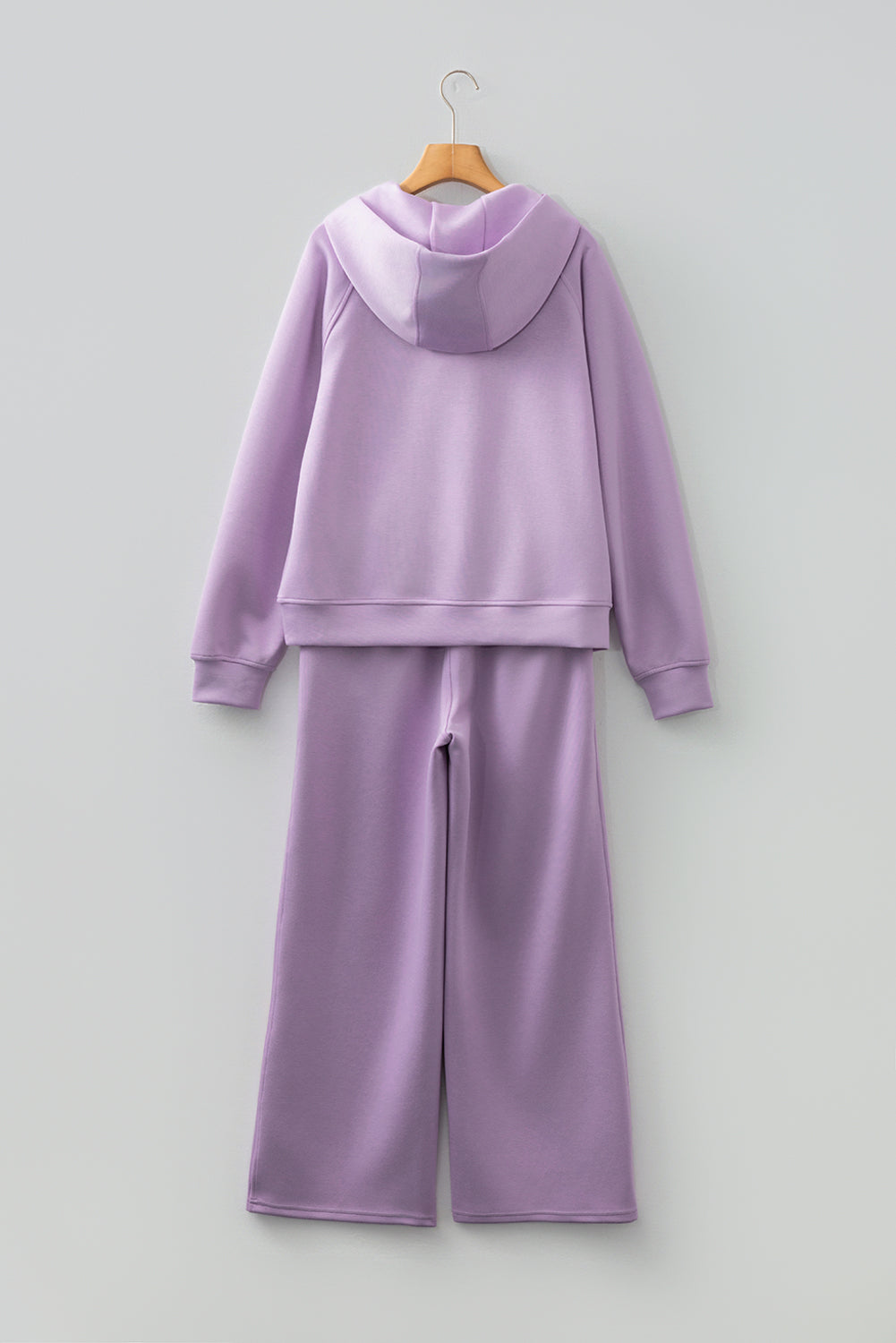 Beau Blue Half Zip Thumbhole Sleeve Hoodie Active Pants 2pcs Outfit