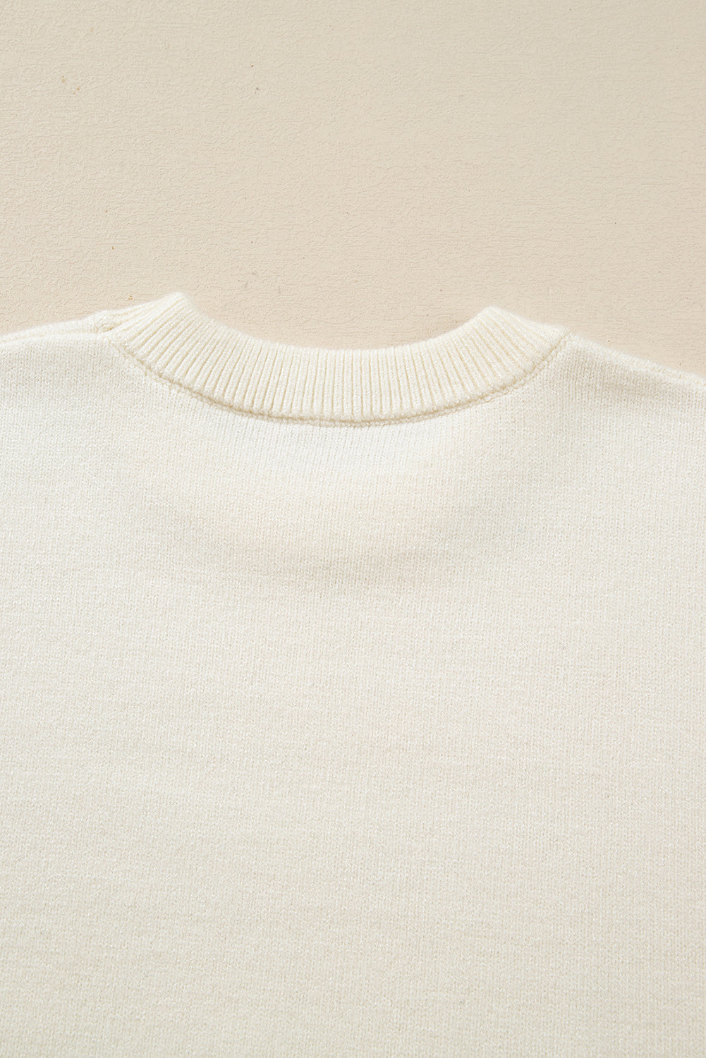 White Sequined Bow Graphic Christmas Holiday Sweater