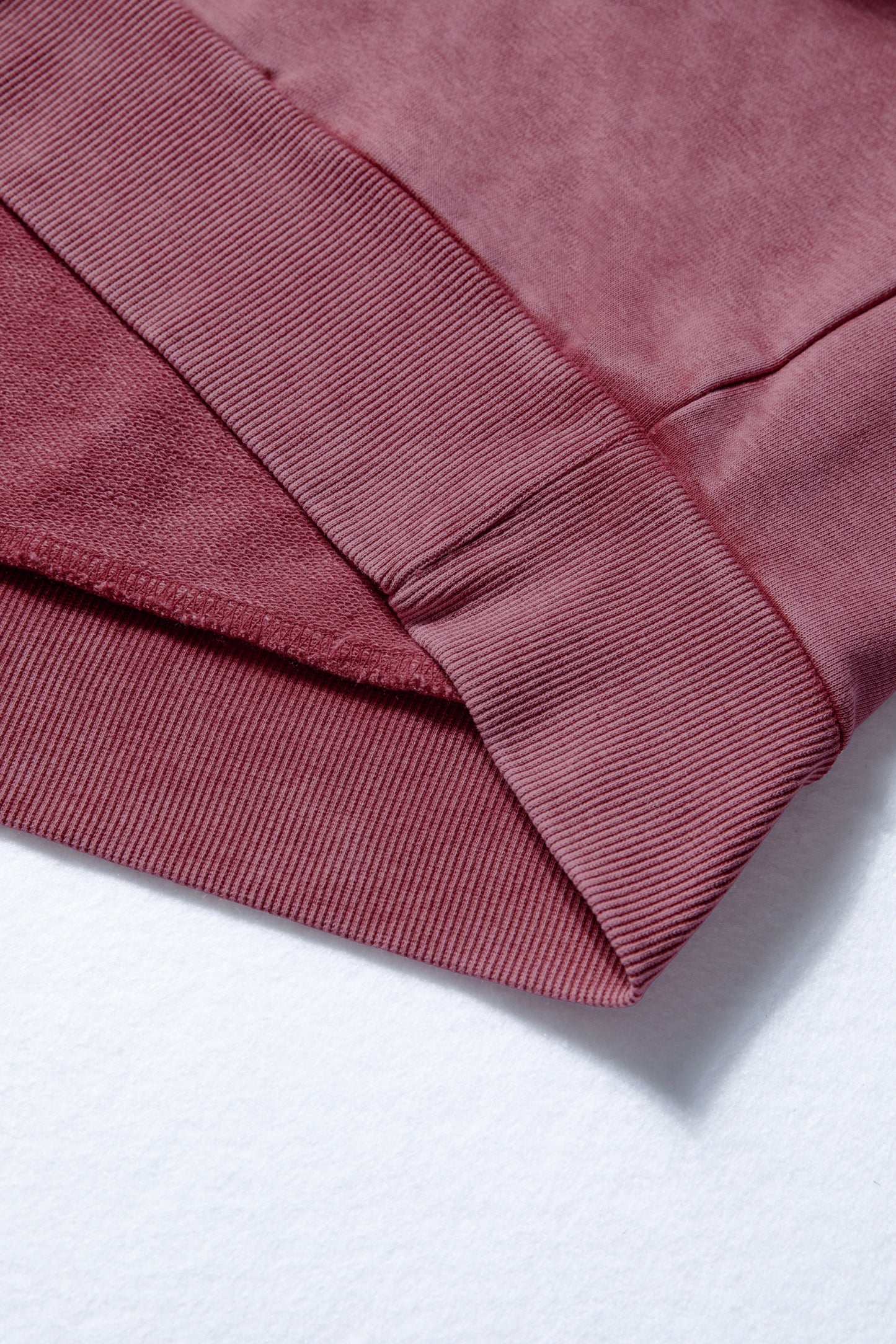 Sail Blue Lace Patchwork Detail Notched Neck Mineral Wash Baggy Sweatshirt