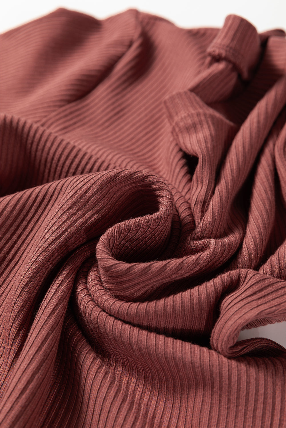 Black Ribbed Long Sleeve Crew Neck Solid Color Bodysuit