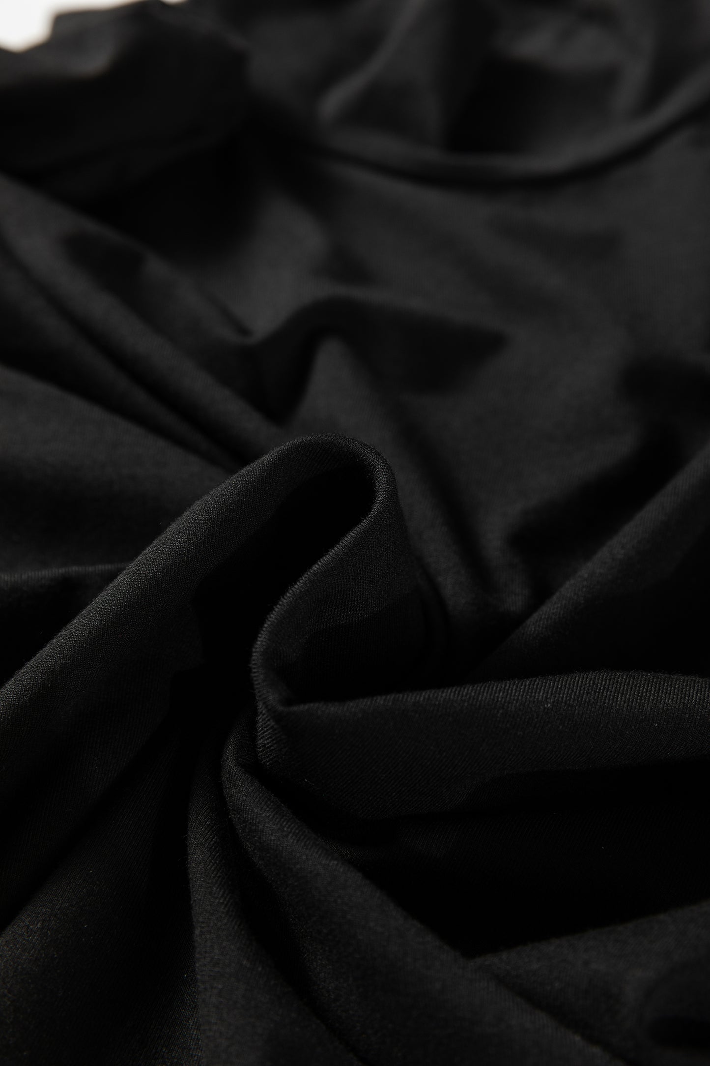 Coffee Slim Fit High Neck Long Sleeve Basic Top