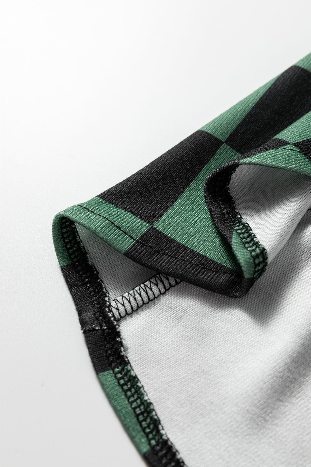 Black Checkerboard Flap Pocket Button Front Shacket