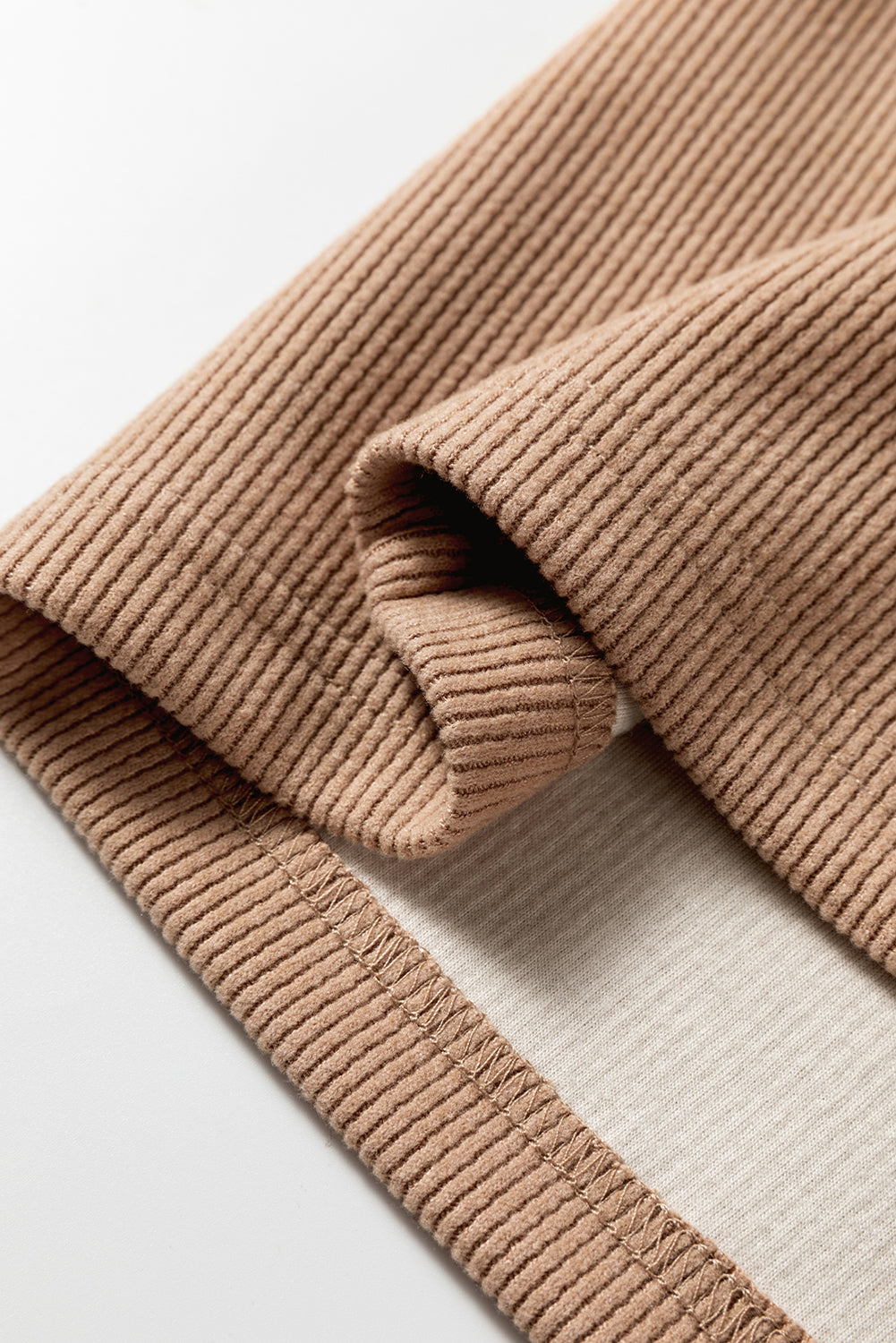 Jet Stream Lace Drawstring Pullover Hoodie and High Waist Pants Corduroy Suit