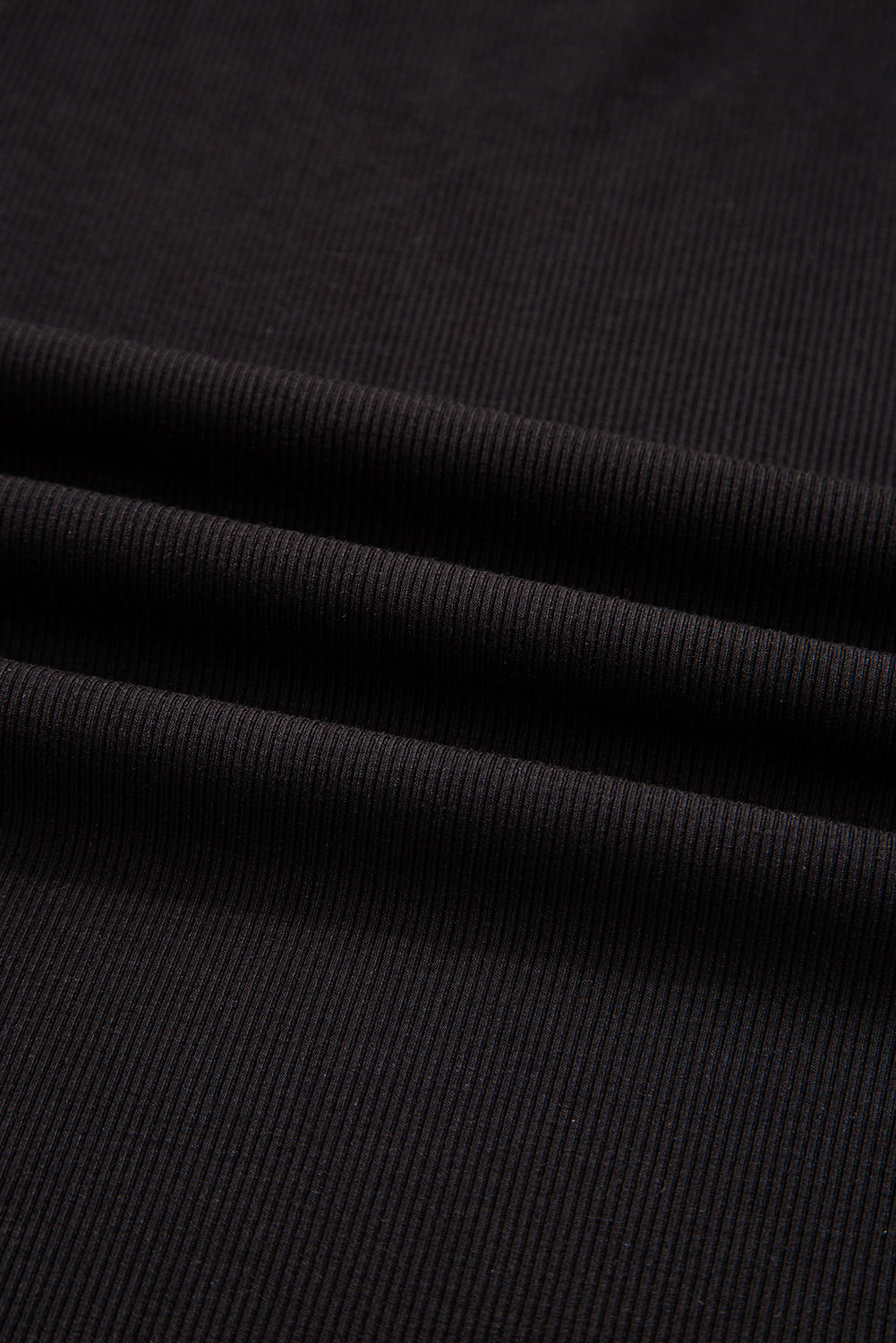 Black Polka Dot Mesh Puff Sleeve Patchwork Ribbed Square Neck Slim Top