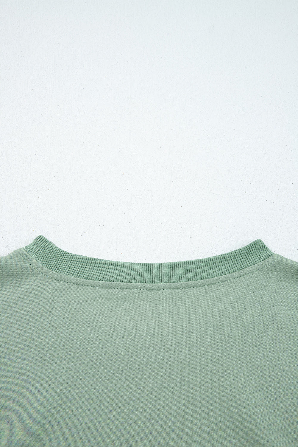 Coffee Raw Edge Flower Patch Drop Shoulder Casual Top