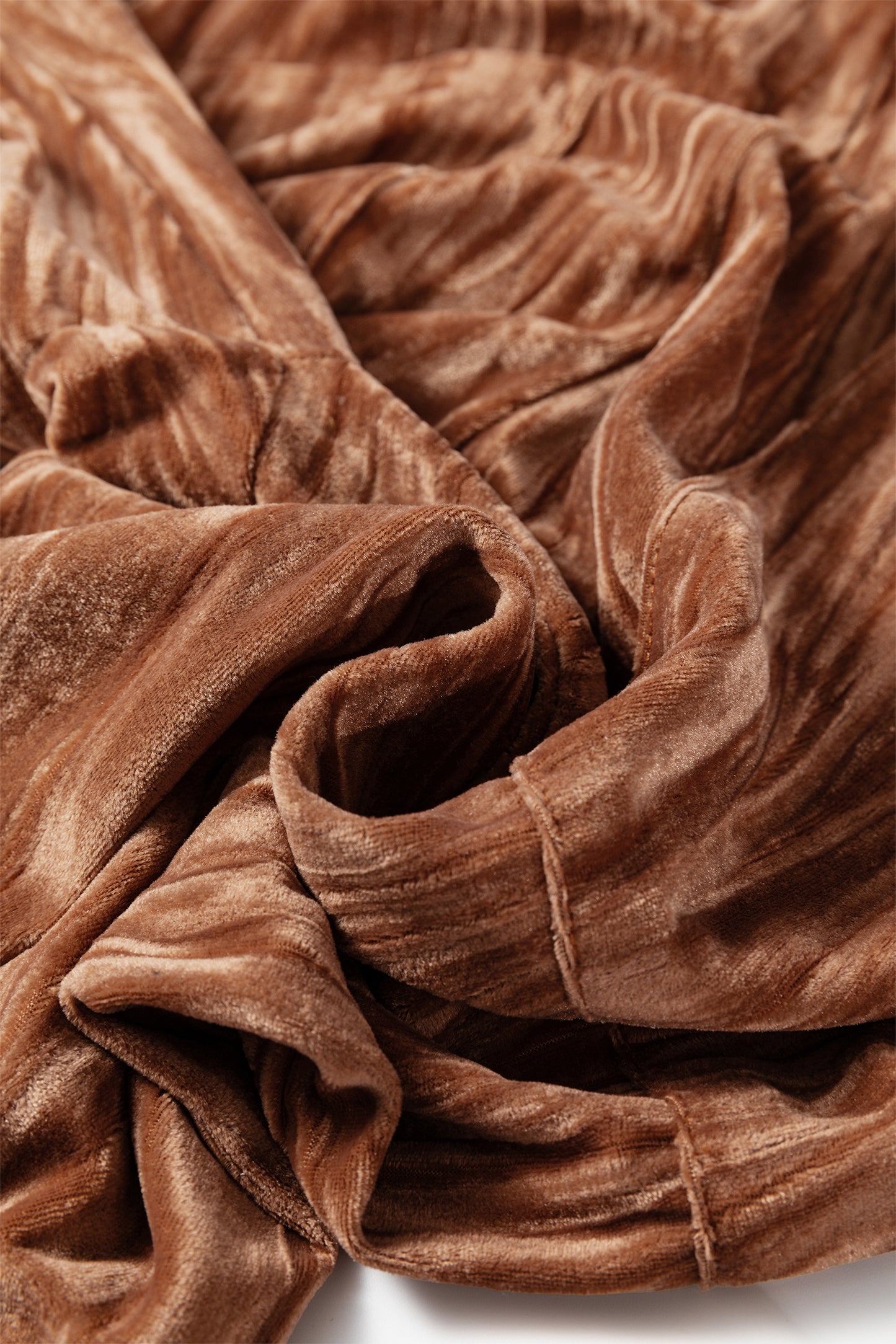 Chicory Coffee Velvet Adjustable Straps Patched Pocket Sleeveless Jumpsuit