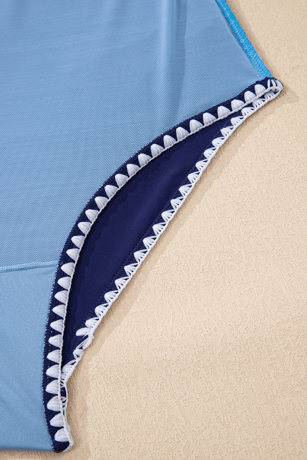 Rose Red Ric Rac Trim Contrasted Patchwork Cutout One Piece Swimsuit