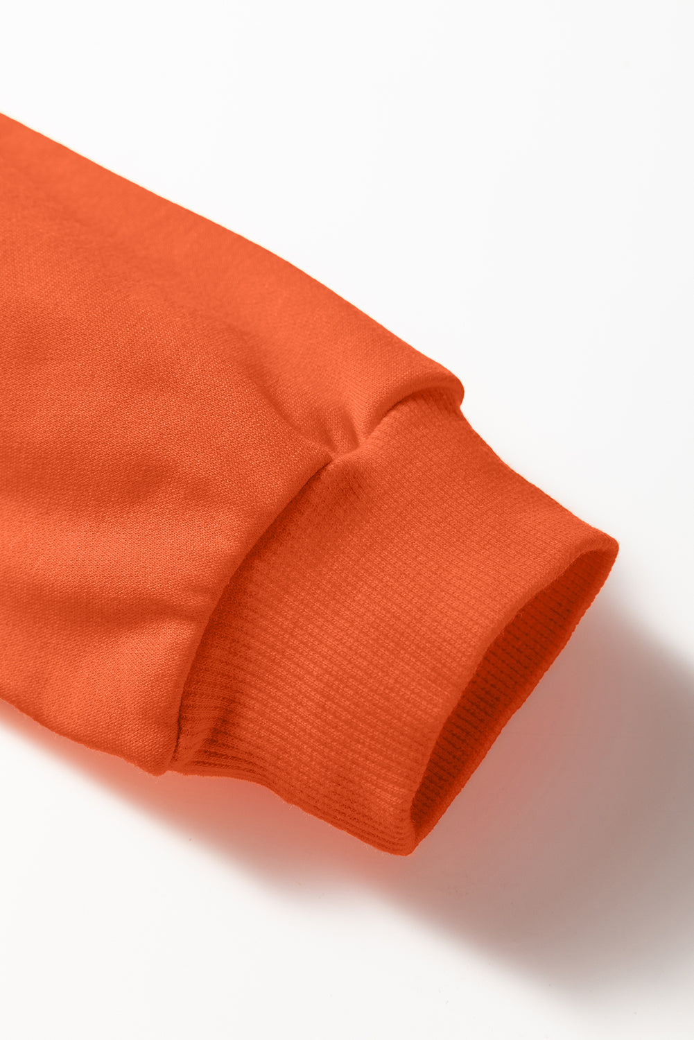 Orange Varsity Contrast Banded Sleeve Shift Sweatshirt Dress