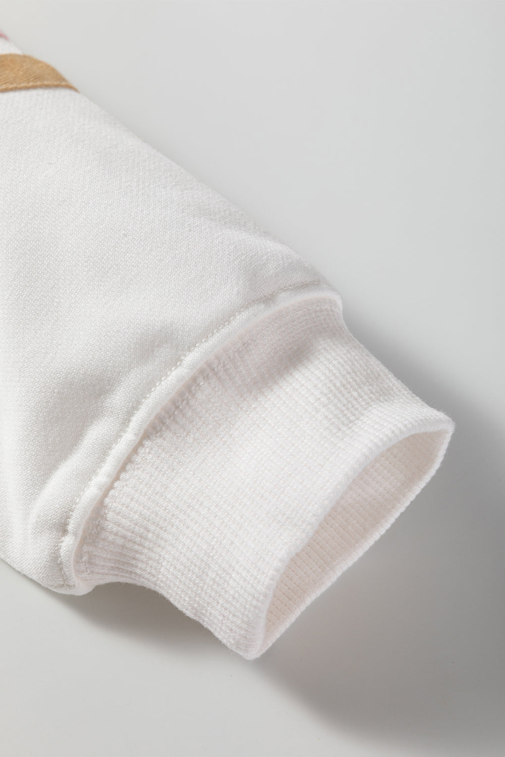 Beige Striped Drop Shoulder Round Neck Pullover and Jogger Pants Active Outfit