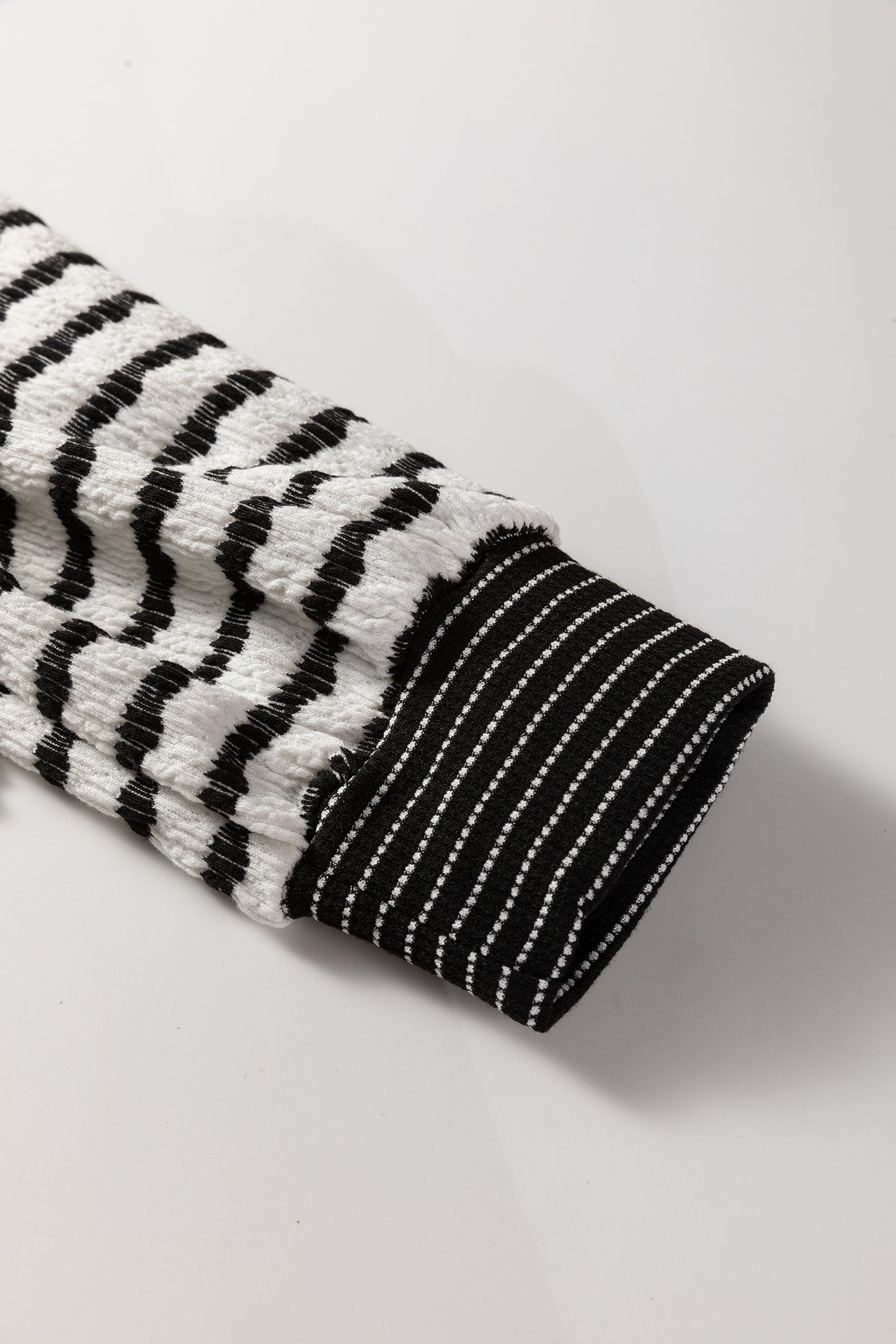 Khaki Stripe Collared Pullover Top and Drawstring Pant Set