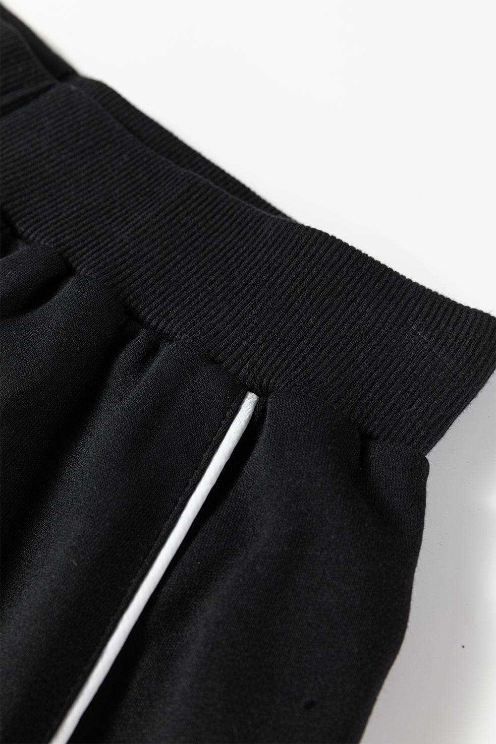 Dark Green Contrast Piping Crewneck Pullover Mini Skirt Set